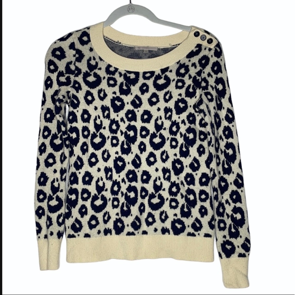 Gap Wool Blend Animal Print Crewneck sz XS